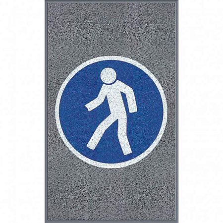 противоскользящий мат со знаком проход для пешеходов, среднее зерно, вертикальный от немецкого производителя Mehlhose GmbH