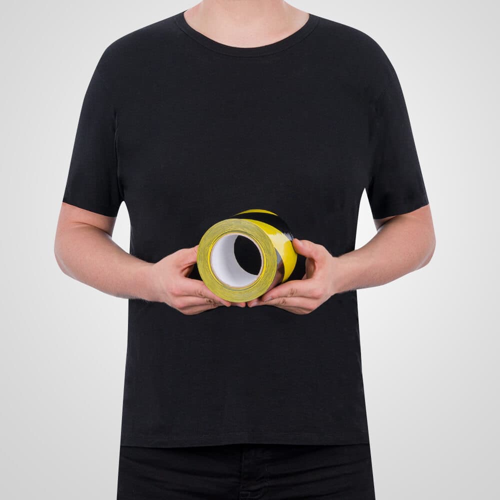 ytn-markierungsband-standard-plus-gelb-schwarz-10-cm-33-m-rolle-groessenvergleich.jpg