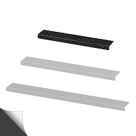 противоскользящий профиль mehlhose gmbh 70х600х30х4,2 мм, цвет черный, gtxs0700600 