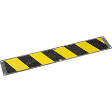 алюминиевый профиль с противоскользящей лентой mehlhose gmbh пластина, цвет желто-черный apm1wf2  в  г. Санкт-Петербург